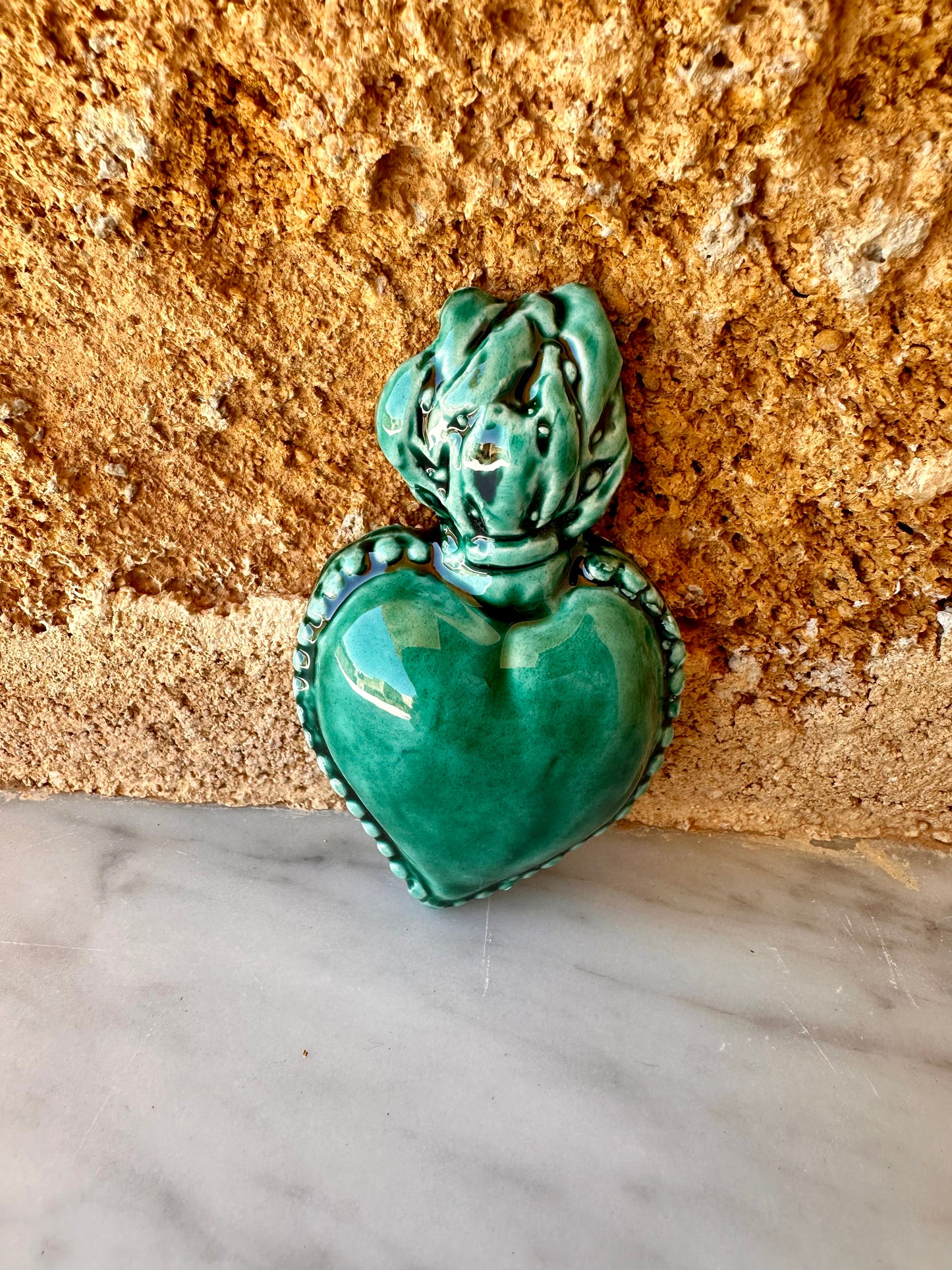 Burning Heart Magnet ~ Copper Green