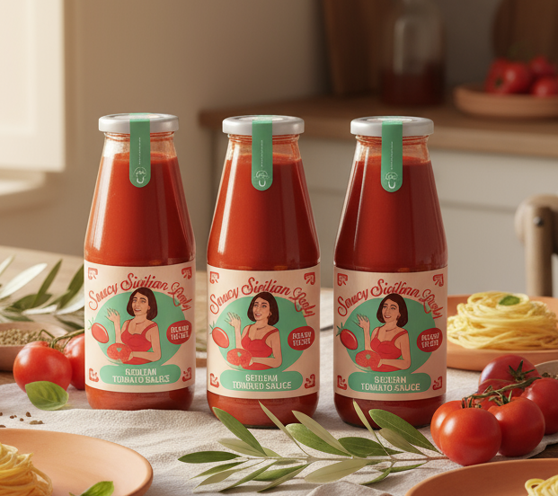 3 bottles - Saucy Sicilian Tomato Sauce 420 g.