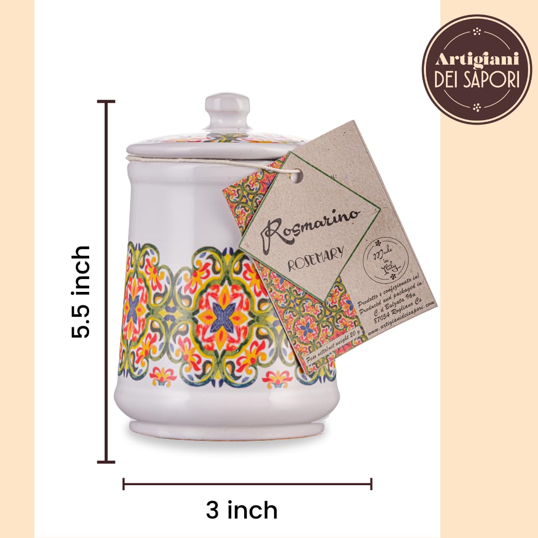Artigiani dei Sapori, Rosemary in Ceramic Ja, 0.7oz (19g)