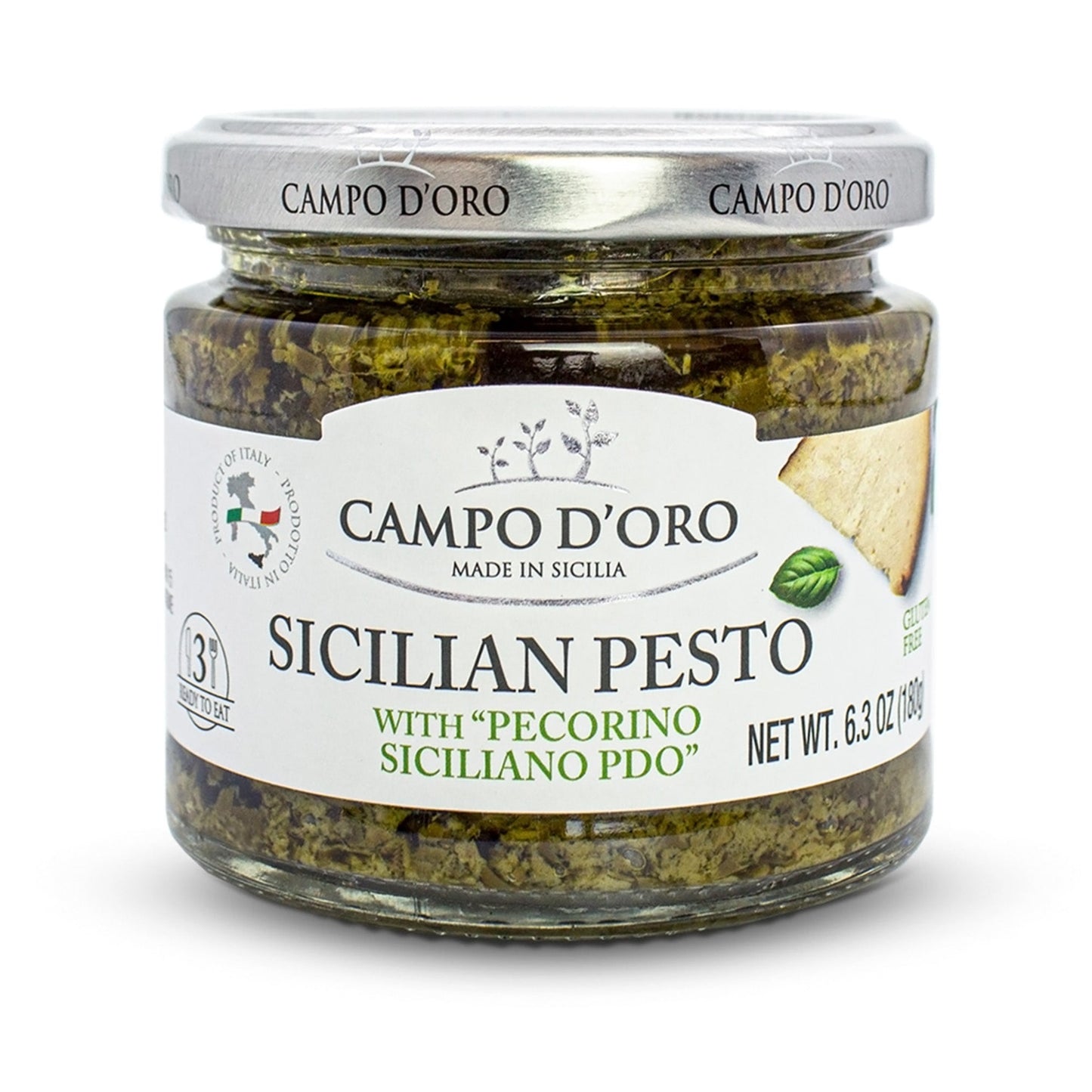 Campo D'Oro, Basil Pesto with Pecorino, 6.35 oz
