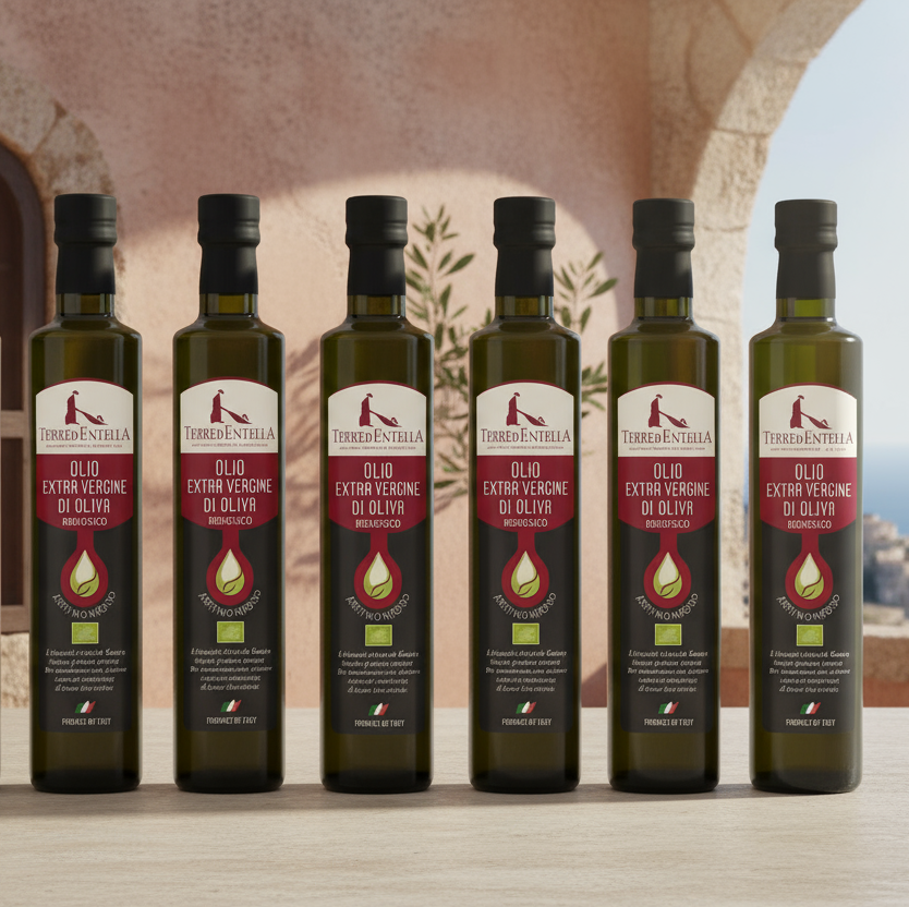 6 bottles (5 + 1 free) PRESALE 2025 HARVEST - Terre di Entella Sicilian Extra Virgin Olive Oil 2025/2026 - 500 ml bottle
