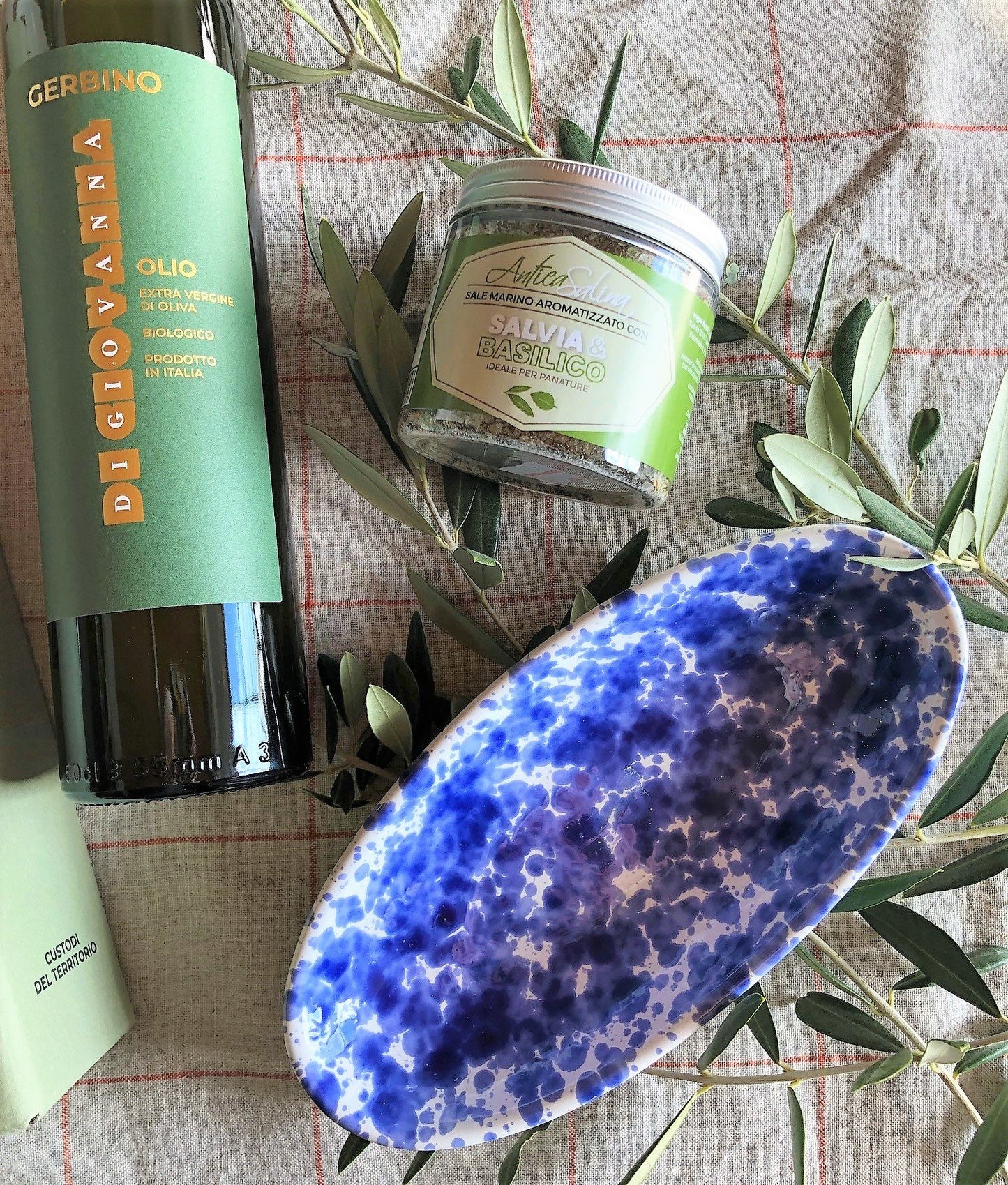 'Made in Sicily' Olive Oil Gift Set - Blue